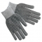 MCR Safety 9662M String Knit Gloves - 7 Gauge Cotton/Polyester - PVC Dots on Both Sides - Gray