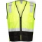Kishigo 1509 Black Bottom Safety Vest - Yellow/Lime