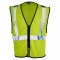 Kishigo 1547-5P Zipper Mesh Safety Vest - Pack of 5 - Yellow/Lime