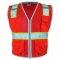 Kishigo 1710 Premium Brilliant Series Heavy Duty Safety Vest - Fluorescent Red