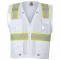 Kishigo B105 Enhanced Visibility Multi-Pocket Mesh Vest - White