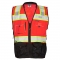 Kishigo S5702 Black Series Surveyor Safety Vest - Fluorescent Red