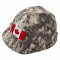 MSA 10104925 V-Gard Cap Style Hard Hat - Fas-Trac III Suspension - Camouflage w/Canadian Flag