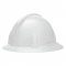 MSA 475393 Topgard Slotted Full Brim Hard Hat - Fas-Trac Suspension - White