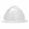 MSA 475393 Topgard Full Brim Hard Hat - Fas-Trac III Suspension - White