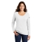 Nike NKBQ5235 Ladies Core Cotton Long Sleeve Scoop Neck Tee - White