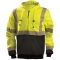 OccuNomix LUX-SWTHZBK Type R Class 3 Black Bottom Safety Sweatshirt - Yellow/Lime