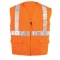 OK-1 ANSI Type R Class 2 Solid Value Safety Vest Zipper Closure - Orange