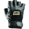 OK-1 GAVP Premium Full Grain Leather Half-Finger Work Gloves - Black