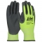 PIP 16-323 G-Tek Hi-Vis Seamless Knit PolyKor Blended Gloves - Nitrile Coated Foam Grip