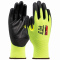 PIP 16-541HV G-Tek Paradox Hi-Vis Seamless Knit Polyester Touchscreen Gloves - Polyurethane Coated Smooth Grip