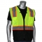 PIP 302-0650D Type R Class 2 D-Ring Access Two-Tone Black Bottom Mesh Safety Vest - Yellow/Lime