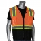 PIP 302-0650D Type R Class 2 D-Ring Access Two-Tone Black Bottom Mesh Safety Vest - Orange