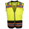 PIP 302-0660D Type R Class 2 D-Ring Access Black Bottom Safety Vest - Yellow/Lime