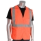 PIP 302-5PV Type R Class 2 Solid Breakaway Safety Vest with Three Pockets - Orange