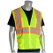 PIP 302-MVZP Type R Class 2 Two-Tone Mesh Safety Vest with Six Pockets - Yellow/Lime
