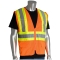 PIP 302-MVZP Type R Class 2 Two-Tone Mesh Safety Vest with Six Pockets - Orange