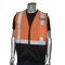 PIP 302-V173 Economy Type R Class 2 Three Pocket Black Bottom Mesh Safety Vest - Orange