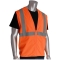 PIP 302-WCENGZ Economy Type R Class 2 Solid Safety Vest with Zipper - Orange