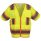 PIP 303-0700 Type R Class 3 Two-Tone Mesh Surveyor Tech Safety Vest - Yellow/Lime