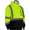 PIP 323-1350B Type R Class 3 Black Bottom Hooded Pullover Safety Sweatshirt - Yellow/Lime