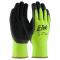 PIP 41-1420 G-Tek Hi-Vis Seamless Knit Acrylic Terry Gloves - Latex Crinkle Grip