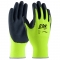 PIP 55-AG317 G-Tek Lite Gloves - Polyester Shell with Latex Coated MicroSurface Grip - Hi-Viz Yellow/Black