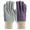 PIP 86-4104 Regular Grade Cowhide Leather Palm Gloves with Fabric Back