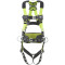Miller H5CS31102 Construction Standard Full-Body Harness - 5 Points of Adjustment - Steel D-Rings - Tongue Buckles Leg/Side - Back D-Rings