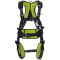 Miller H7CC2A Construction Comfort Full-Body Harness with Aluminum Hardware, 5 Points of Adjustment, Back & Side D-Rings, Belt, Quick-Connect Chest Buckle & Tongue Leg Buckles