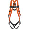 Miller T4500 Titan II Non-Stretch Full-Body Harness - Hi-Viz Webbing - 5 Points of Adjustment - Back D-Ring - Mating Chest Buckles & Tongue Leg Buckles
