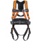 Miller T4777 Titan Contractor Full-Body Harness - Hi‑Viz Webbing - PFL/SRL Connector - Upgraded Lumbar Pad with Back and Side D‑Rings - Tongue Leg Buckles
