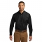 Port Authority W100 Long Sleeve Carefree Poplin Shirt - Deep Black