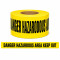 Presco DANGER HAZARDOUS AREA KEEP OUT Barricade Tape - 3in x 1000ft Roll - 3 Mil - Yellow