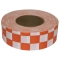 Presco CKWO Checkerboard Roll Flagging Tape - White/Orange