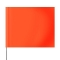 Presco Plain 4 inch x 5 inch with 24 inch Plastic Staff - Orange Glo