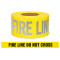Presco Day/Night FIRE LINE DO NOT CROSS Warning Tape - 3in x 1000ft Roll - 2.5 Mil - Yellow