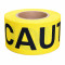 Presco CAUTION Repulpable Barricade Tape - Yellow - 3in x 135ft