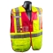 Full Source PSV-FIRE Type P Class 2 Public Safety Vest - Lime & Red