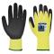 Portwest A625 Vis-Tex Cut Resistant PU Gloves - Yellow/Black