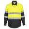 Portwest E066 Two Tone ANSI Long Sleeve Work Shirt - Yellow/Black