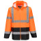 Portwest UH443 Hi-Vis Classic Contrast Rain Jacket - Orange