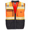 Portwest US375 Premium Surveyor Safety Vest - Orange/Black