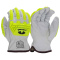 Pyramex GL3003CKB Select Grain Goatskin Leather Driver Gloves with A7 Para-Aramid Cut Liner - TPR Impact