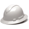 Pyramex HP54110 Ridgeline Full Brim Hard Hat - 4-Point Ratchet Suspension - White
