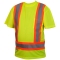 Pyramex RCTS2110 Type R Class 2 X-Back Two-Tone Short Sleeve Safety Shirt - Yellow/Lime