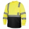 Pyramex RLTS3110B Type R Class 3 Black Bottom Moisture Wicking Safety Shirt - Yellow/Lime