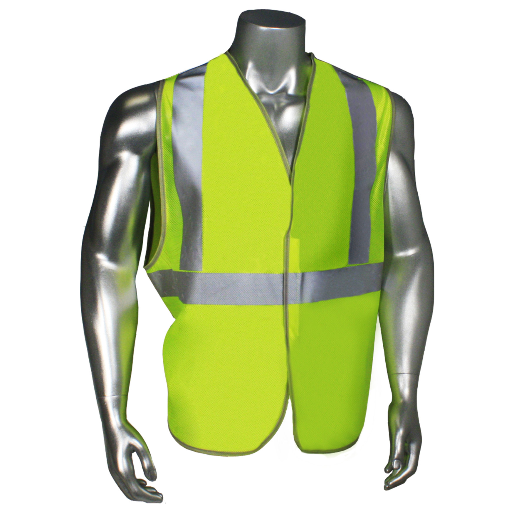 Radians LHV-6ANSI Type R Class 2 Visi-Cool Mesh Safety Vest with No Pockets - Yellow/Lime