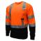 Radians ST21B-3POS Type R Class 3 Black Bottom Mesh Safety Shirt - Orange