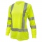 Radians ST21W Type R Class 3 Women's Long Sleeve Safety Shirt - Yellow/Lime